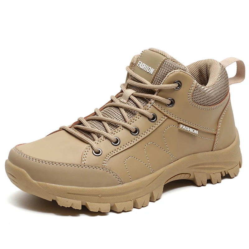 Hiking Boot Waterproof - รองเท้าบูทผู้ชายแบบยุทธวิธี กันน้ำ รองเท้าปีนเขา รองเท้าเซฟตี้ รองเท้าสำหรับกิจกรรมกลางแจ้ง ขี่มอเตอร์ไซค์