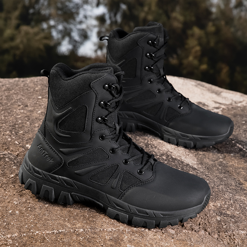 Hiking Boot Waterproof - รองเท้าบูททหารผู้ชาย กันน้ำ รองเท้าทำงานเพื่อความปลอดภัย รองเท้าบูททางยุทธวิธี รองเท้าปีนเขา เดินป่า