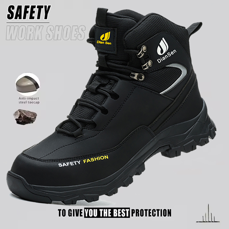 Hiking Boot Waterproof - รองเท้าทำงานบุรุษ รองเท้าหัวเหล็ก ป้องกันการเจาะ ป้องกันการกระแทก รองเท้านิรภัย รองเท้าเดินป่ากันน้ำ