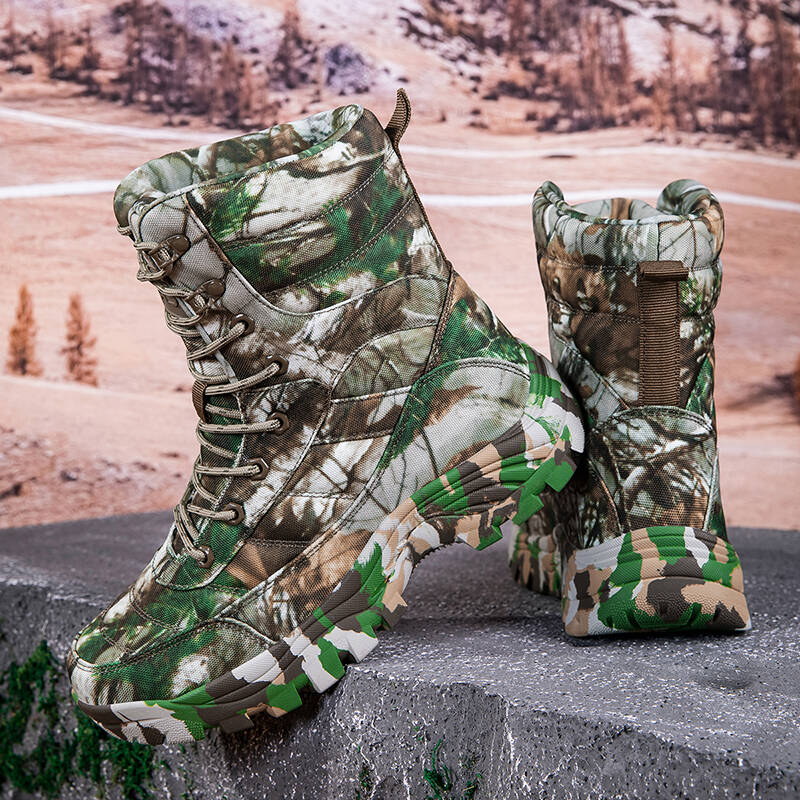 Hiking Boot Waterproof - รองเท้าบูทกลางแจ้งสำหรับผู้ชาย เดินป่าในพื้นที่หลากหลาย รองเท้าบูทกันน้ำ กันลื่น รองเท้าเดินป่า ทนทานต่อการสึกหรอ