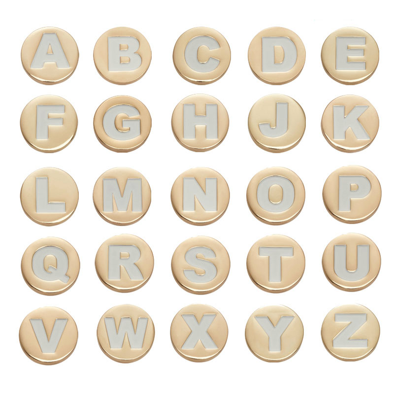 Men'S Shoes With Velcro - Bling Gold Letter Charms รองเท้าสําหรับ Clog