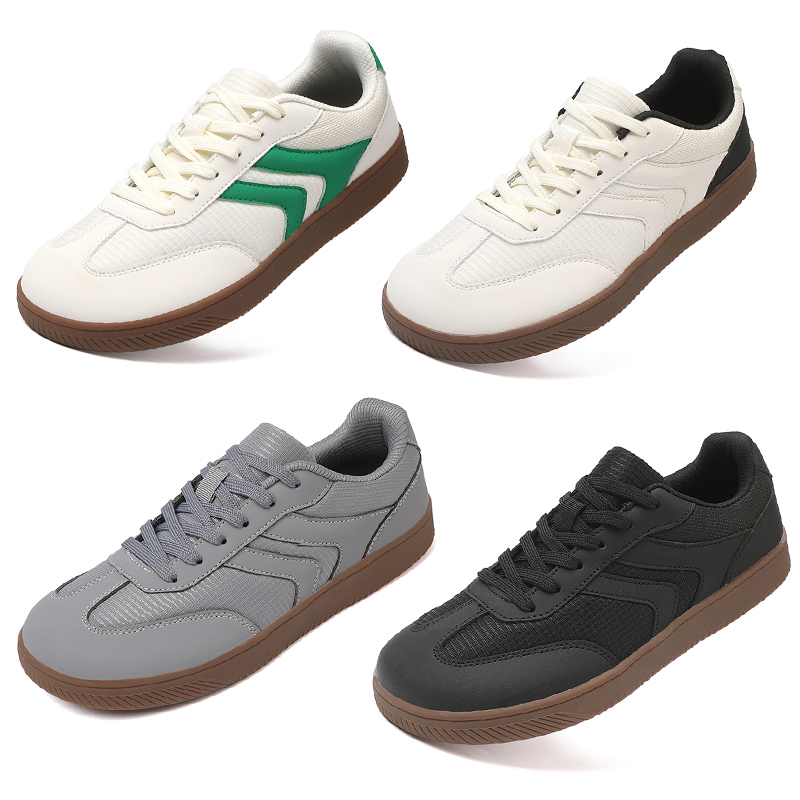 Men'S Shoes Zero Drop - รองเท้าหัวกว้างแบบยูนิเซ็กส์ หนังเทียม สไตล์รองเท้าเปล่าเท้า รองเท้าลำลองแบบเรโทร ไม่มีส้น สำหรับผู้หญิงและผู้ชาย