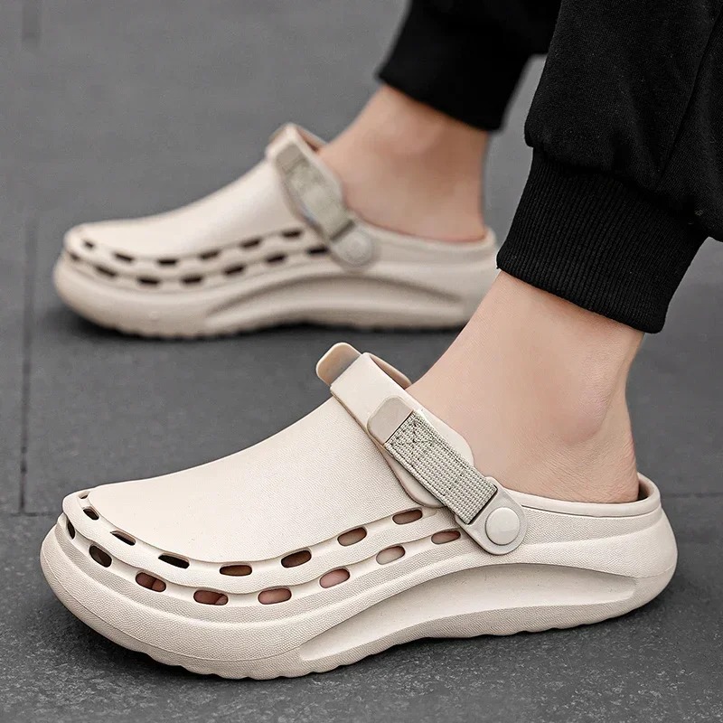 Men Shoes Xxl - รองเท้าแตะผู้ชายสำหรับฤดูร้อน วัสดุ EVA น้ำหนักเบา รองเท้าลำลองแบบมีรู รองเท้าคร็อกส์