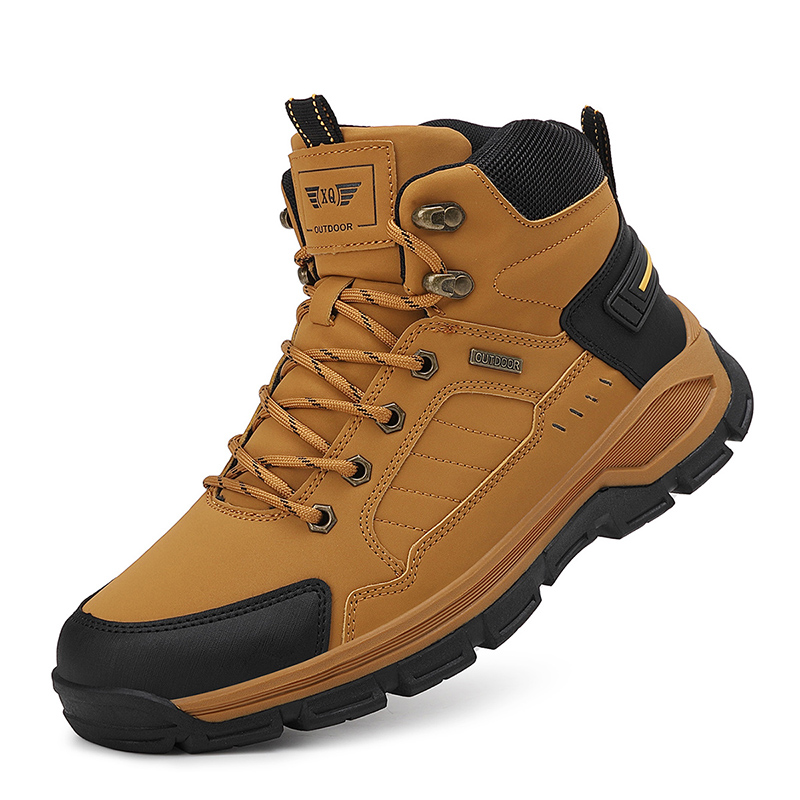 Hiking Boot Waterproof - ฤดูใบไม้ร่วงใหม่ผู้ชายรองเท้าแฟชั่นรองเท้าเดินป่ากลางแจ้งกันน้ําหนังผู้ชายรองเท้าทํางานลื่นผู้ชาย Desert ข้อเท้ารองเท้ารองเท้าผ้าใบ