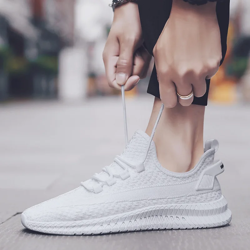 Men Shoes Brand - รองเท้าผ้าใบผู้ชายแบบสาน รุ่นใหม่ปี 2025 ยี่ห้อดัง ระบายอากาศได้ดี รองเท้ากีฬาคุณภาพสูง