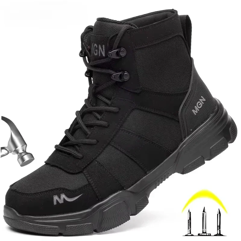Men'S Shoes Dq - รองเท้าทํางานทําลายผู้ชายความปลอดภัยรองเท้า Steel Toe รองเท้า Anti-smashing รองเท้าทํางานป้องกันรองเท้าเจาะหลักฐานผู้ชายรองเท้า