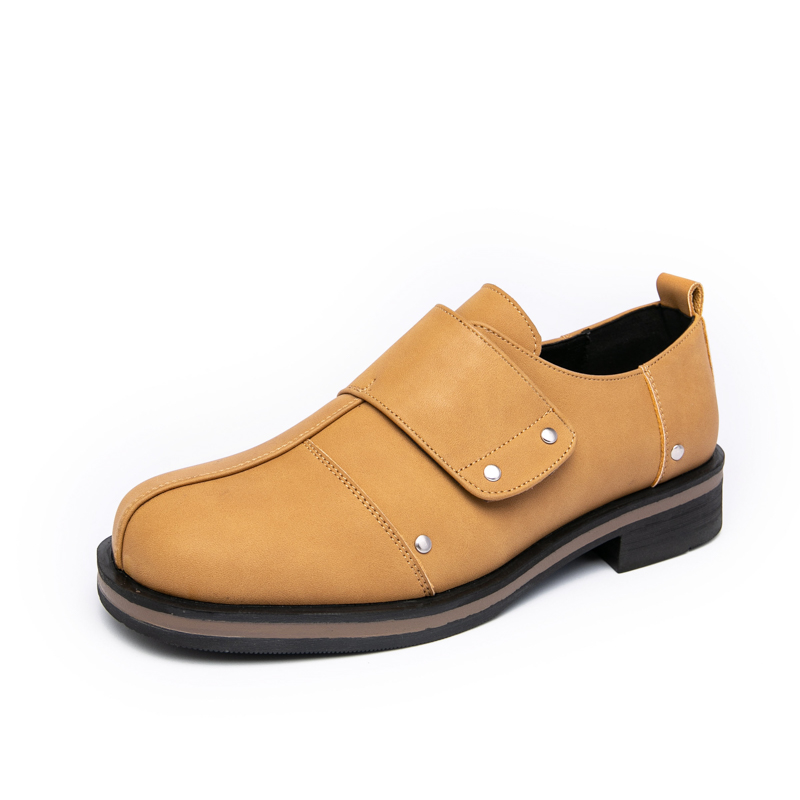Men'S Shoes With Velcro - รองเท้าหนังผู้ชายสไตล์ธุรกิจ สำหรับทำงาน ออกงาน ปาร์ตี้ งานแต่งงาน แบบสวมสบาย