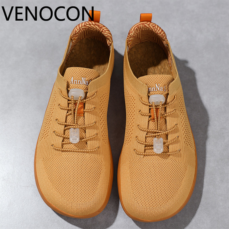 Men'S Shoes Zero Drop - รองเท้าผ้าใบ VENOCON แบบสวม ไม่มีเชือก หัวรองเท้ากว้าง ดีไซน์มินิมอล
