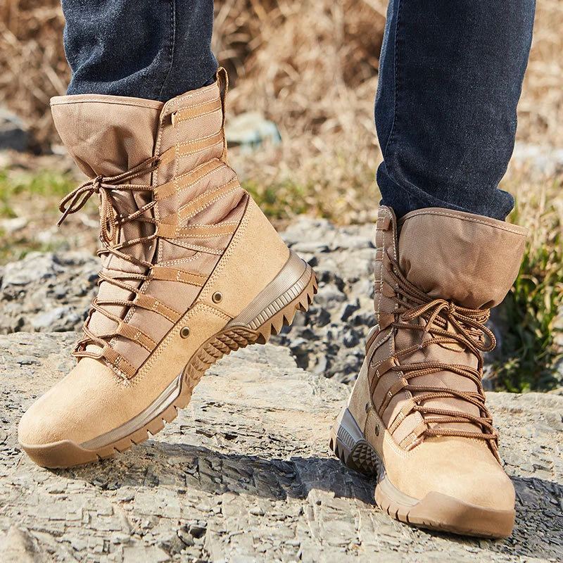 Men Shoes Eu To Us - รองเท้าบูททะเลทรายแบบสูง รุ่น Hot Tactical Eu 38-46