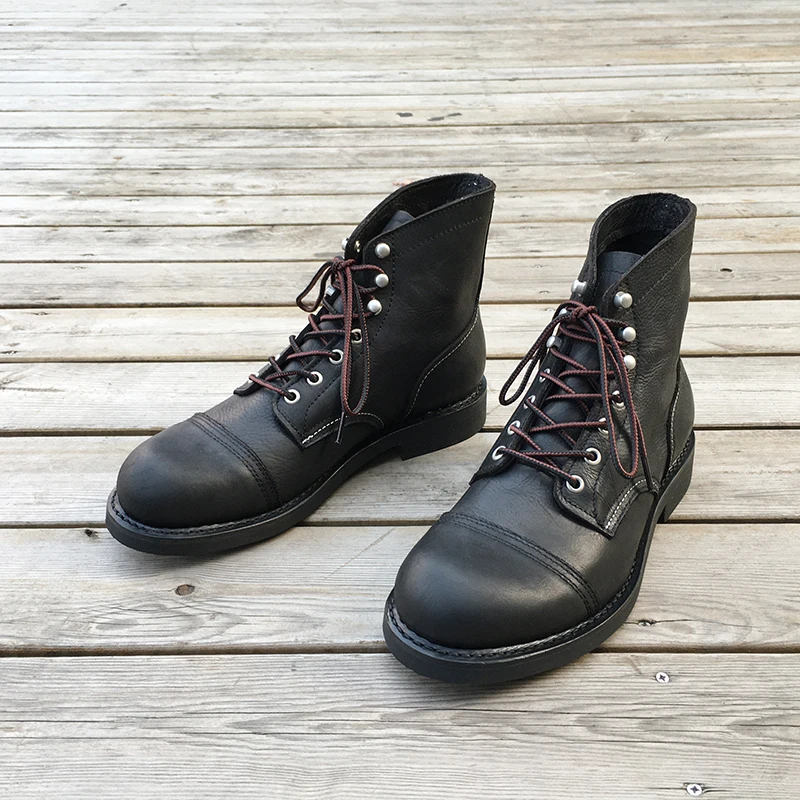 Men Shoes Brand - รองเท้าผู้ชายใหม่รองเท้าแบรนด์หรู Vintage Men รองเท้าหนังวัว Goodyear Welted