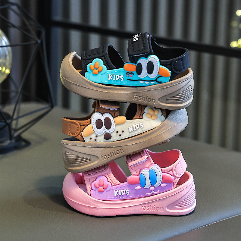 Men'S Shoes With Velcro - รองเท้าแตะเด็กผู้หญิง 2026 ใหม่ รองเท้าหัดเดินแบบสวมได้ทุกโอกาส ลายการ์ตูน ป้องกันการชน
