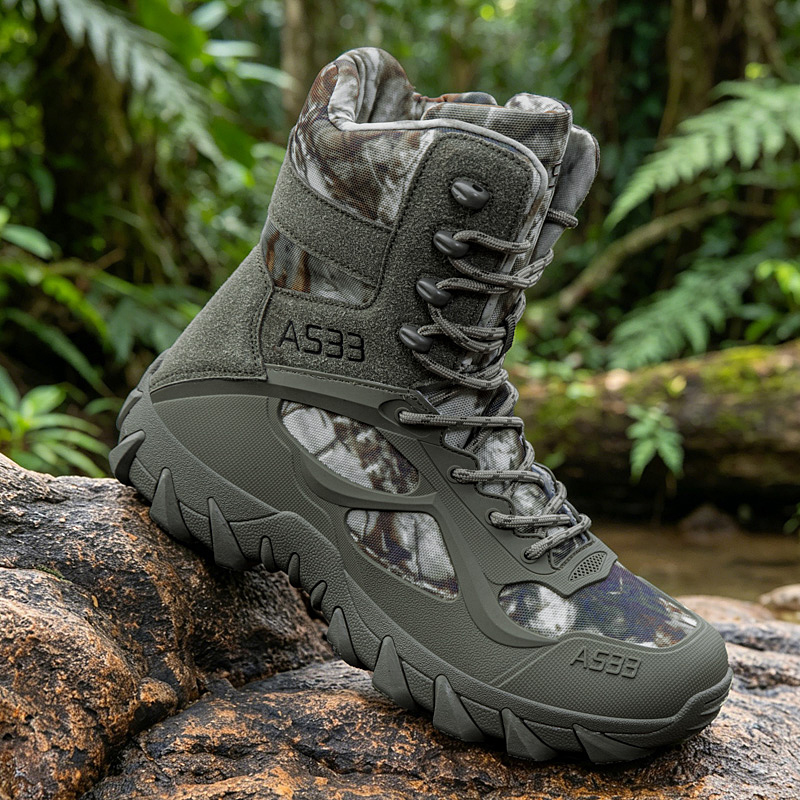Men'S Shoes Dq - รองเท้าบูทผู้ชายแบบยุทธวิธี สำหรับกิจกรรมกลางแจ้ง น้ำหนักเบา ปลอดภัย ระบายอากาศได้ดี รองเท้าบูททหารผู้ชาย