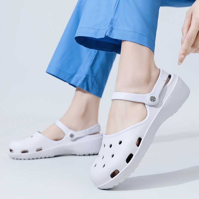Men'S Shoes With Velcro - รองเท้า Croc สำหรับผู้หญิง, รองเท้าแตะสีพื้นสำหรับฤดูร้อน น้ำหนักเบา แห้งเร็ว,