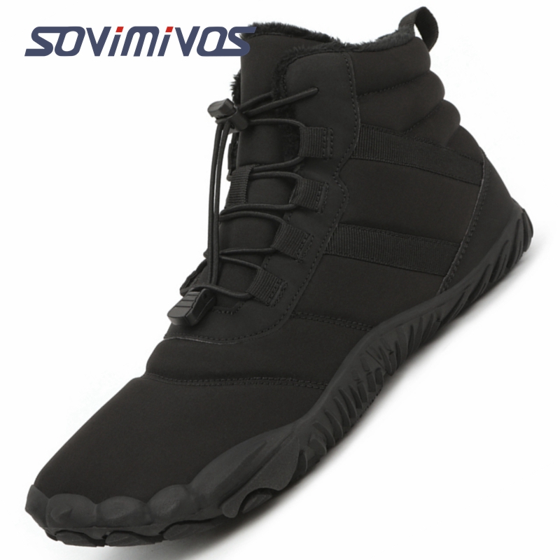 Men'S Shoes Zero Drop - รองเท้าบูตลุยหิมะผู้ชายผู้หญิงกันน้ำได้รองเท้าบูตผ้าฝ้ายแบบกว้างรองเท้าแบบมินิมอลลิสต์ไม่ตกพื้นรองเท้าสนีกเกอร์