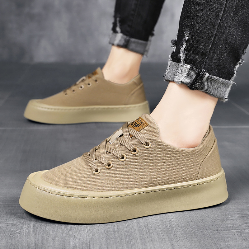 Men'S Shoes Nearby - รองเท้าผ้าใบเรซิเดนเชียล พลาซ่า ผ้าฝ้ายเนื้อนุ่ม ระบายอากาศได้ดี เหมาะสำหรับการเดินเล่นยามเย็นและสนทนาแบบสบายๆ กับเพื่อนบ้านใกล้เคียงกลางแจ้ง
