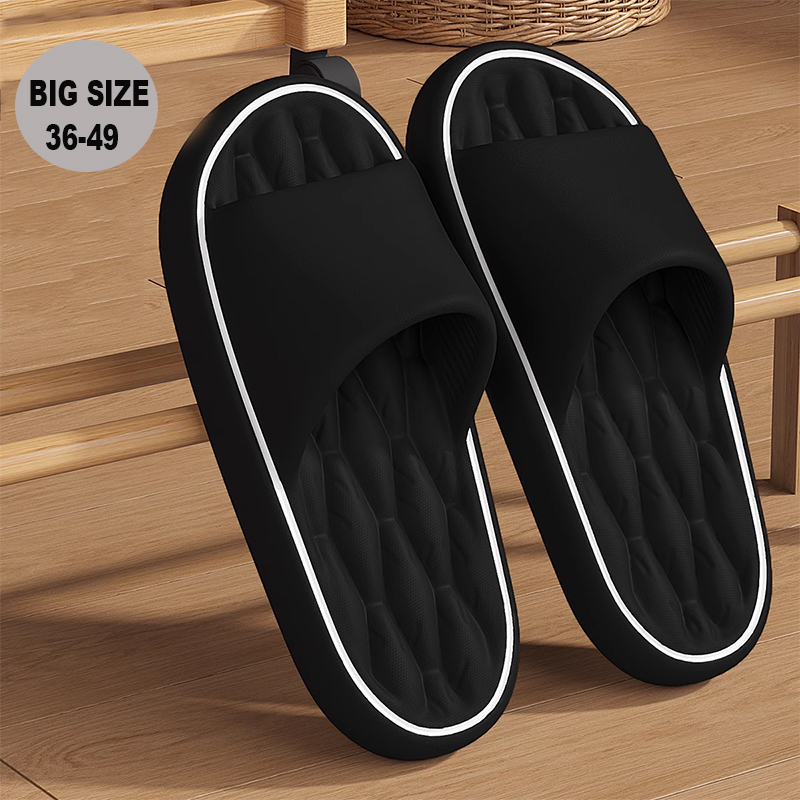 Men Shoes Xxl - รองเท้าแตะผู้ชายขนาดใหญ่ ฤดูร้อน น้ำหนักเบา สำหรับใส่ในบ้าน ห้องน้ำ รองเท้าแตะกันลื่น
