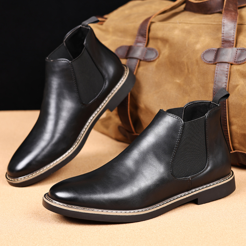 รองเท้าบูทเชลซีสไตล์อังกฤษสำหร - Men Shoes Xxl บทวิจารณ์และราคา