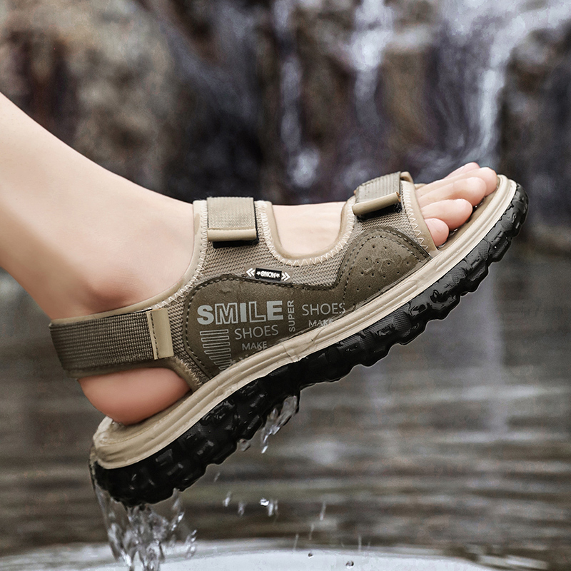 รองเท้าแตะฤดูร้อนใหม่สำหรับผู้ - Men'S Shoes With Velcro บทวิจารณ์และราคา