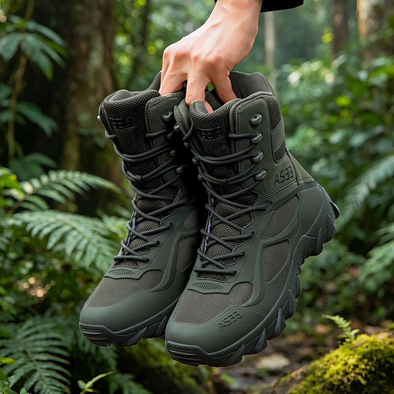 รองเท้าบูทผู้ชายแบบยุทธวิธี น้ - Men'S Shoes Dq บทวิจารณ์และราคา