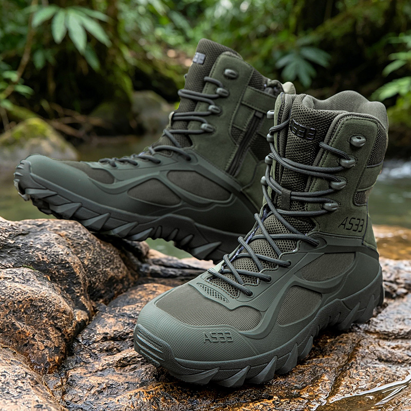 รองเท้าบูทผู้ชายแบบยุทธวิธี น้ - Men'S Shoes Dq บทวิจารณ์และราคา