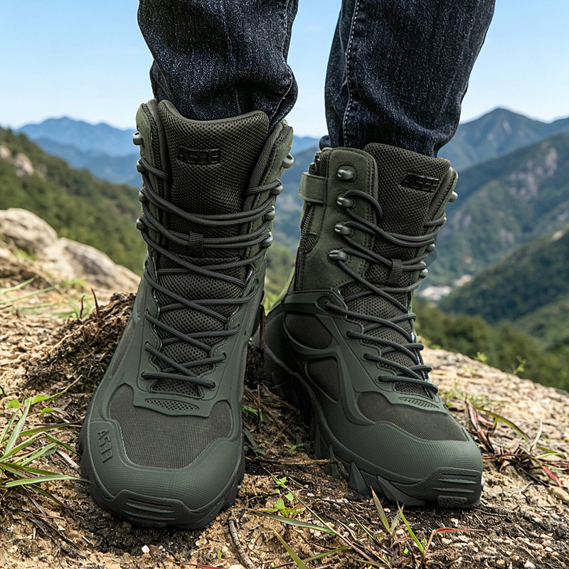 รองเท้าบูทผู้ชายแบบยุทธวิธี น้ - Men'S Shoes Dq บทวิจารณ์และราคา