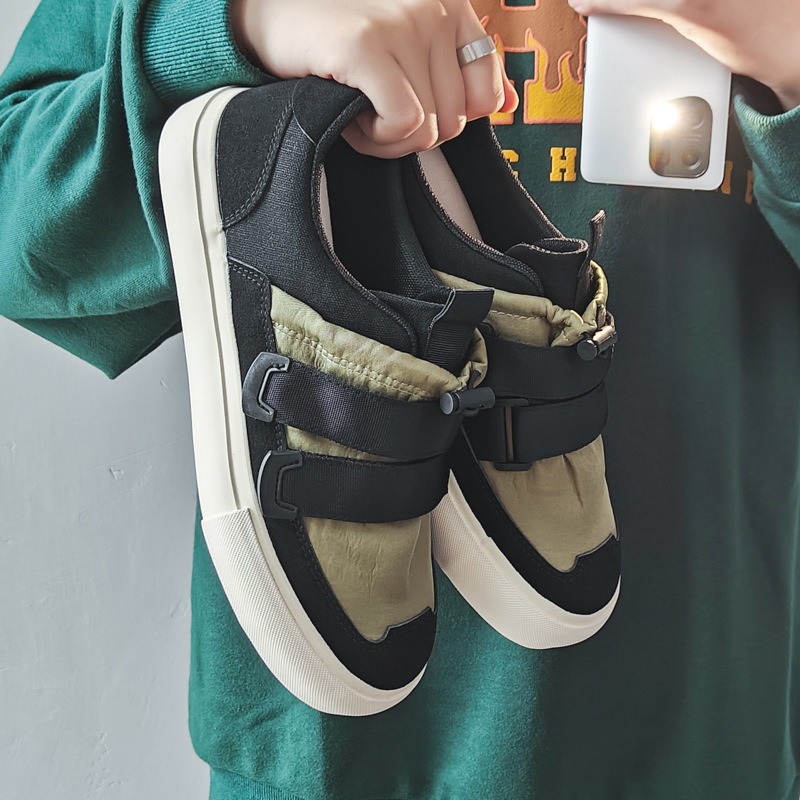รองเท้าสําหรับบุรุษคลาสสิกขี้เ - Men'S Shoes With Velcro บทวิจารณ์และราคา
