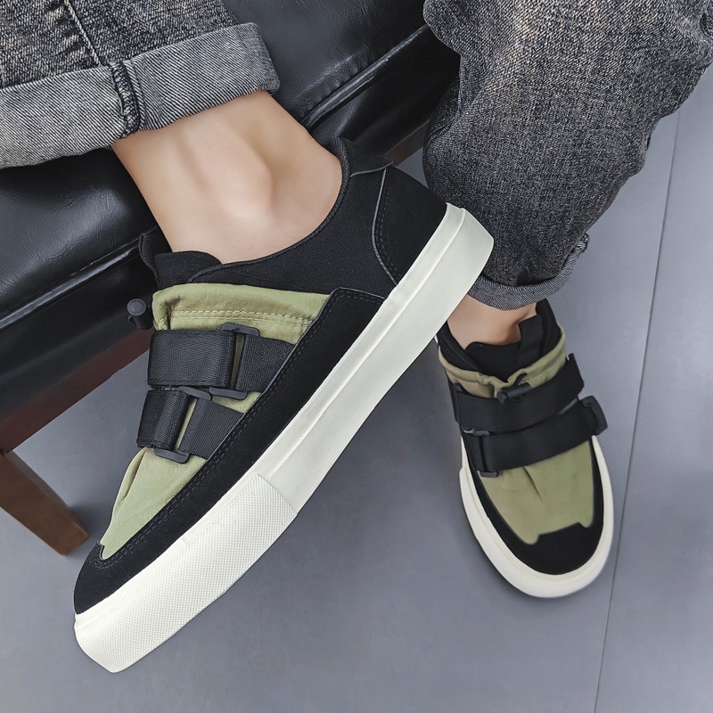 รองเท้าสําหรับบุรุษคลาสสิกขี้เ - Men'S Shoes With Velcro บทวิจารณ์และราคา