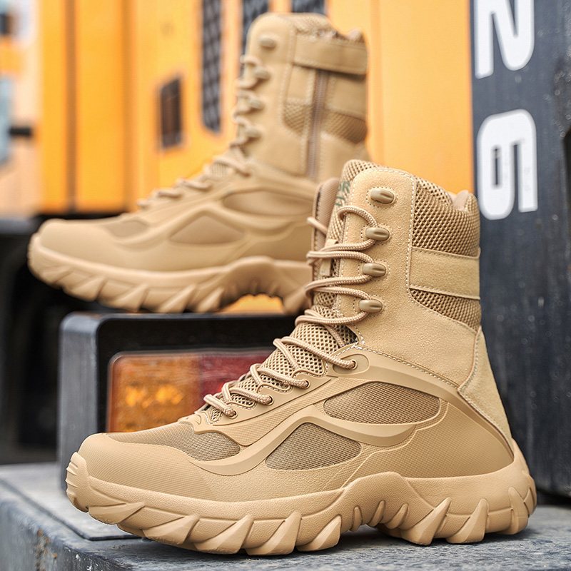 รองเท้าผู้ชายรองเท้าบู๊ตยุทธวิ - Men'S Shoes Dq บทวิจารณ์และราคา