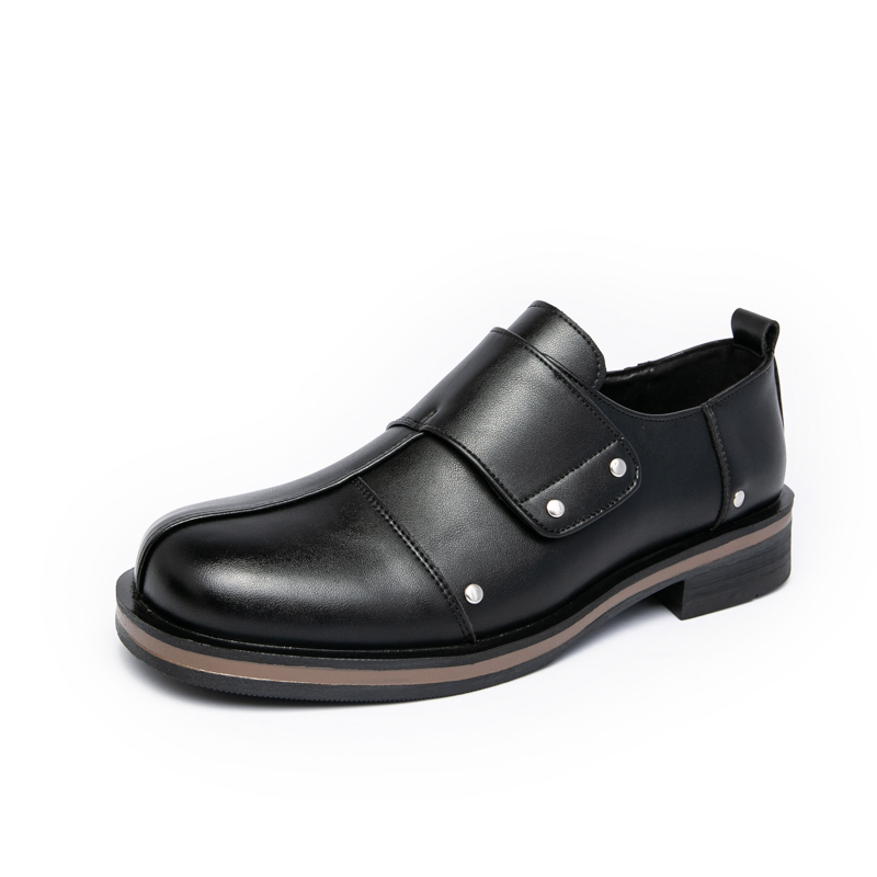 รองเท้าหนังผู้ชายสไตล์ธุรกิจ ส - Men'S Shoes With Velcro บทวิจารณ์และราคา