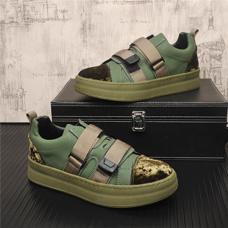 รองเท้าผู้ชายแบบเวลโคร ฤดูใบไม - Men'S Shoes With Velcro บทวิจารณ์และราคา
