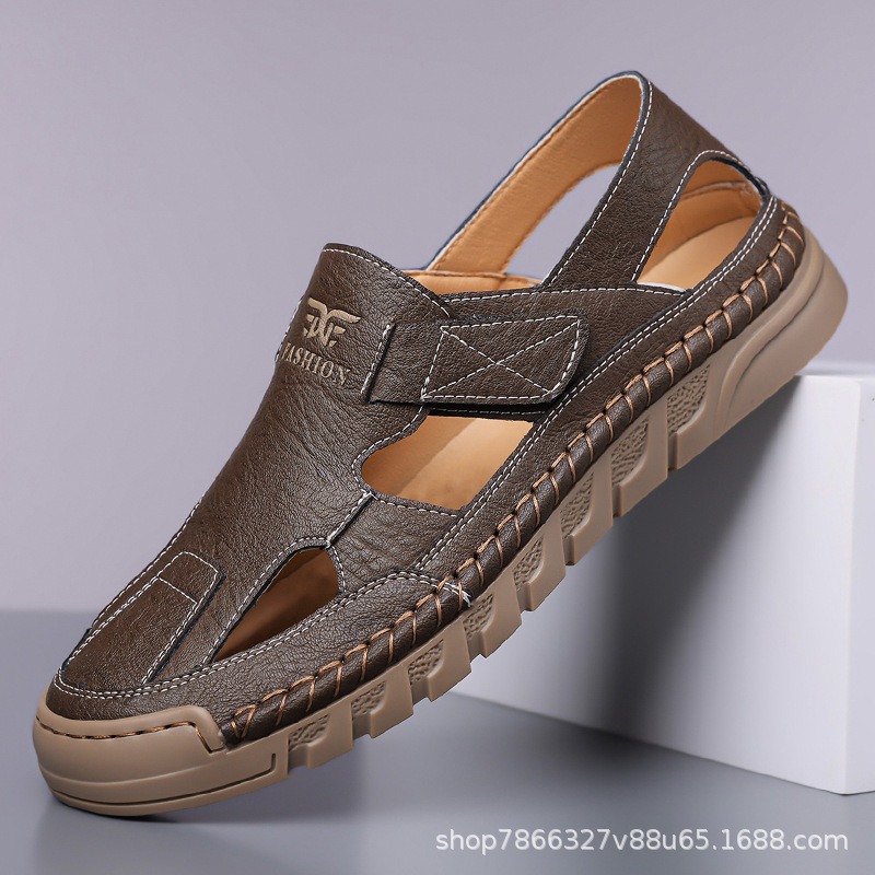 รองเท้าแตะรัดส้นผู้ชายแบบเจาะร - Men'S Shoes With Velcro บทวิจารณ์และราคา