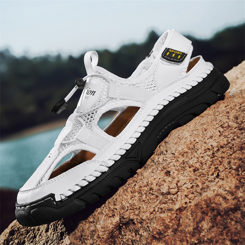รองเท้าแตะพิมพ์ลายตัวอักษรเรีย - Men'S Shoes With Velcro บทวิจารณ์และราคา