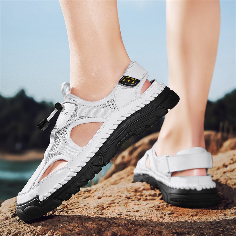 รองเท้าแตะพิมพ์ลายตัวอักษรเรีย - Men'S Shoes With Velcro บทวิจารณ์และราคา