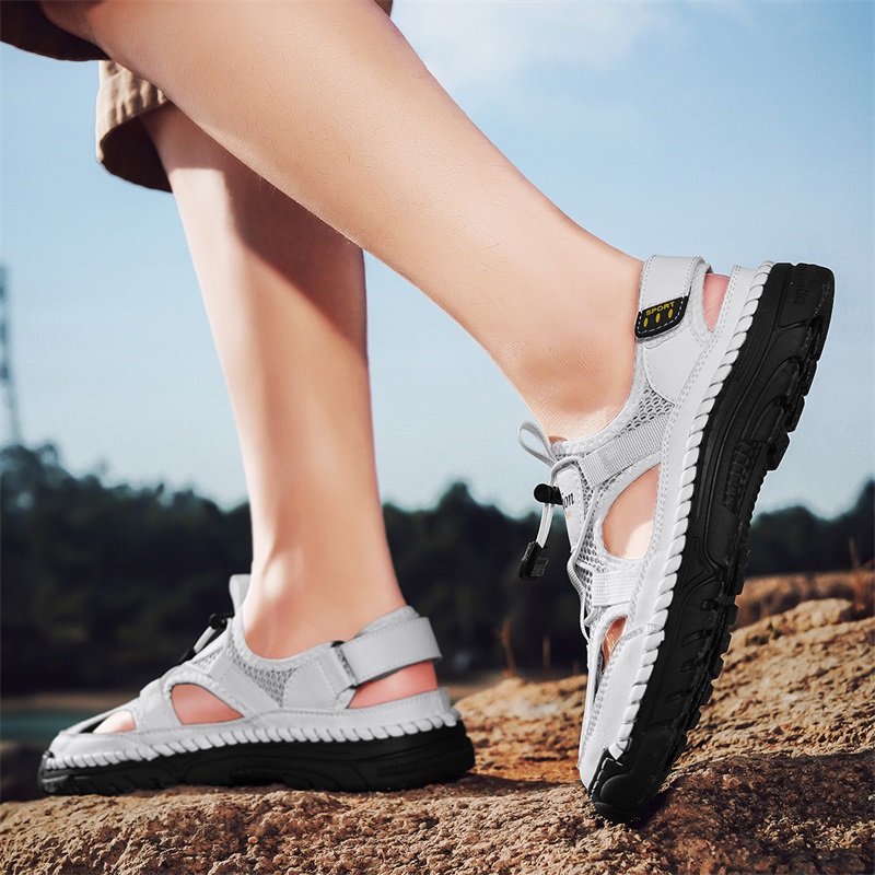 รองเท้าแตะพิมพ์ลายตัวอักษรเรีย - Men'S Shoes With Velcro บทวิจารณ์และราคา