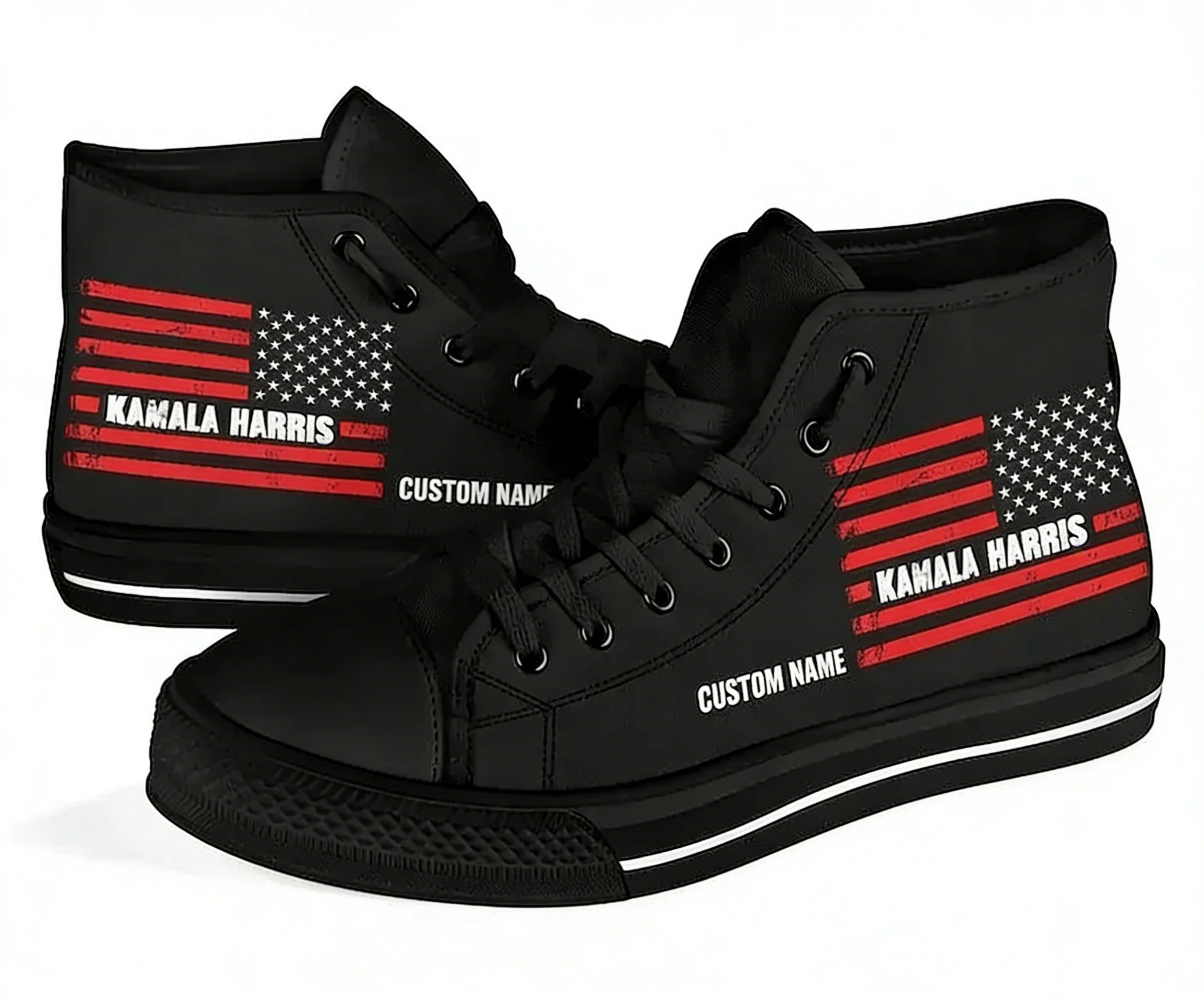 รองเท้าผ้าใบหุ้มข้อสูงแบบกำหนด - Men Shoes Name บทวิจารณ์และราคา