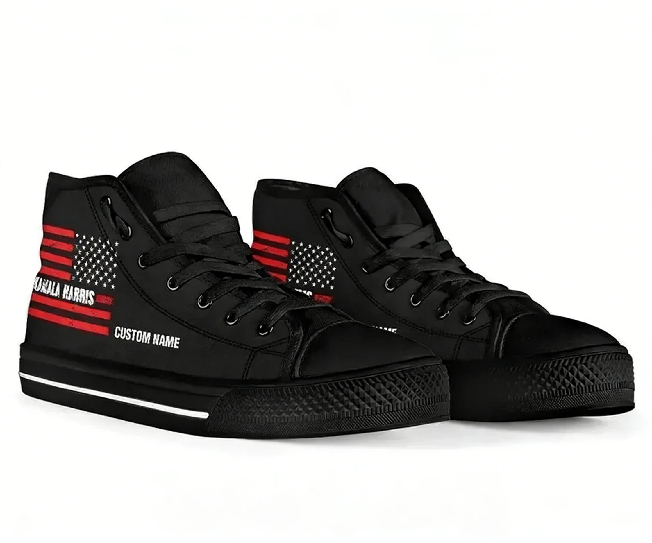 รองเท้าผ้าใบหุ้มข้อสูงแบบกำหนด - Men Shoes Name บทวิจารณ์และราคา