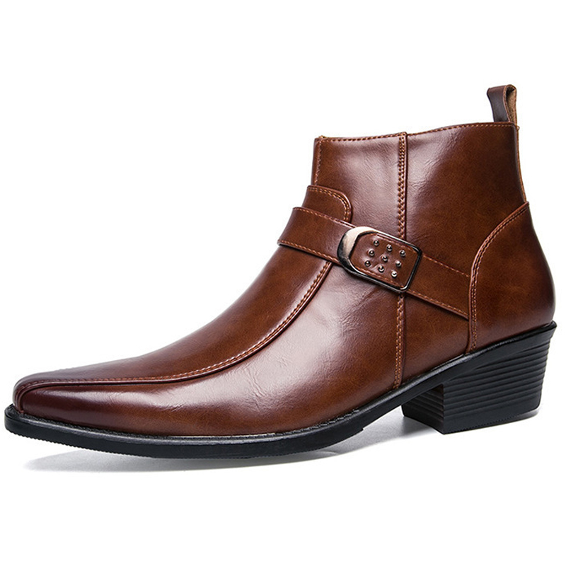 รองเท้าบูทคาวบอยสไตล์เรโทรสำหร - Men Shoes Brand บทวิจารณ์และราคา