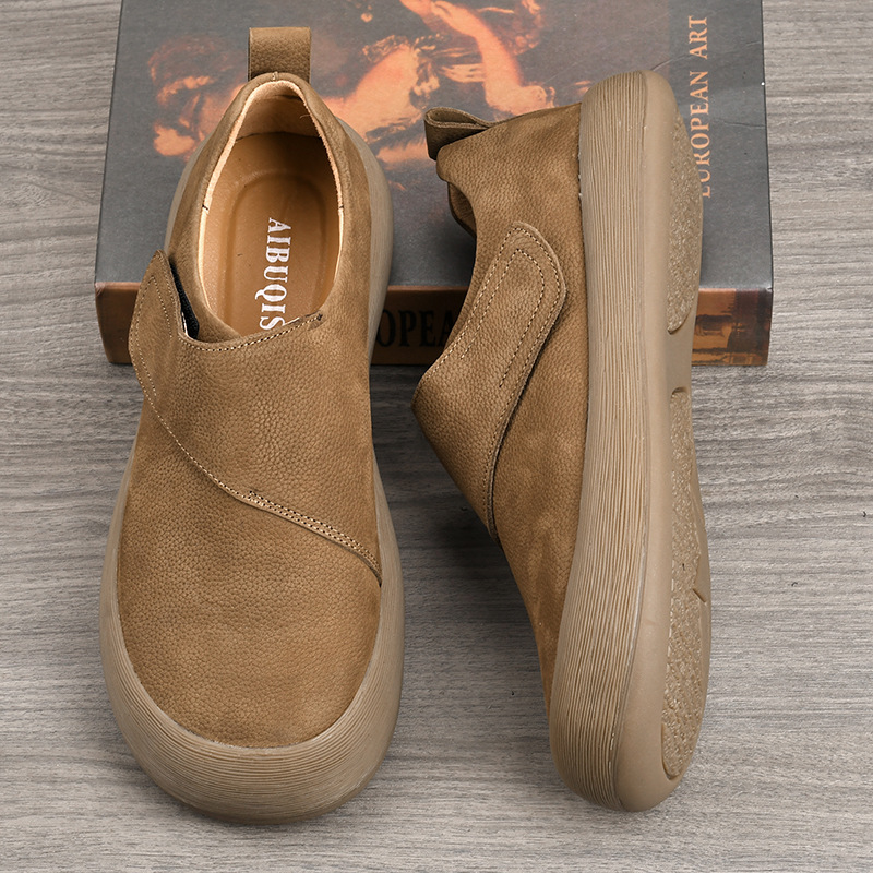 รองเท้าโลฟเฟอร์ลำลองแบบสวมสำหร - Men'S Shoes With Velcro บทวิจารณ์และราคา
