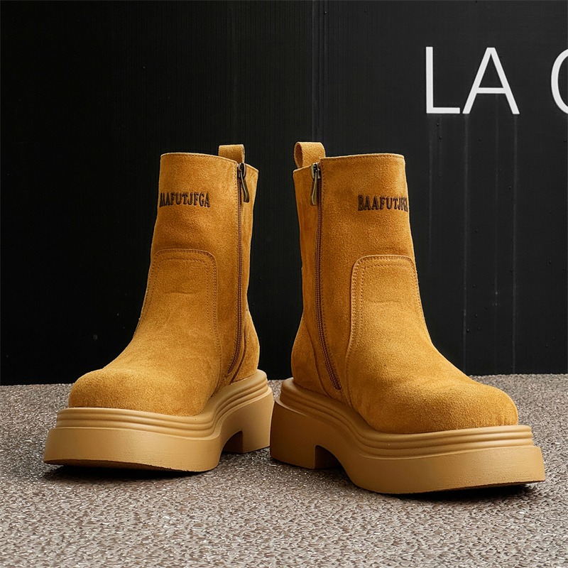 รองเท้าบูทสั้นสไตล์คู่รัก ทรงห - Men'S Shoes Dq บทวิจารณ์และราคา