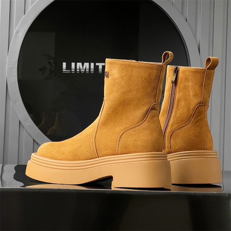 รองเท้าบูทสั้นสไตล์คู่รัก ทรงห - Men'S Shoes Dq บทวิจารณ์และราคา