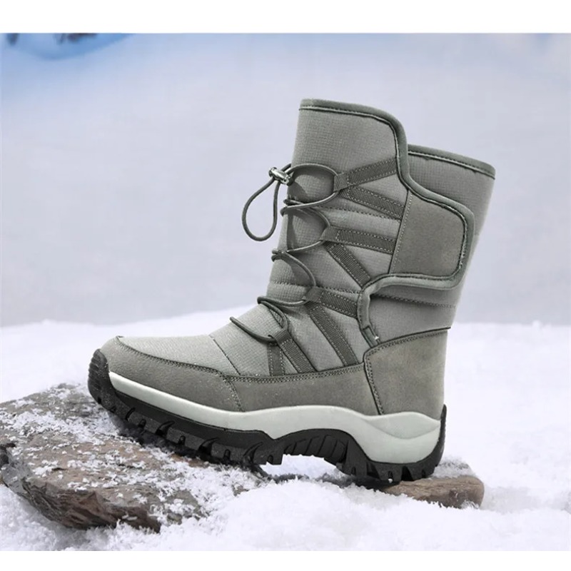 รองเท้าบูทหิมะบุขนหนานุ่มสำหรั - Hiking Boot Waterproof บทวิจารณ์และราคา