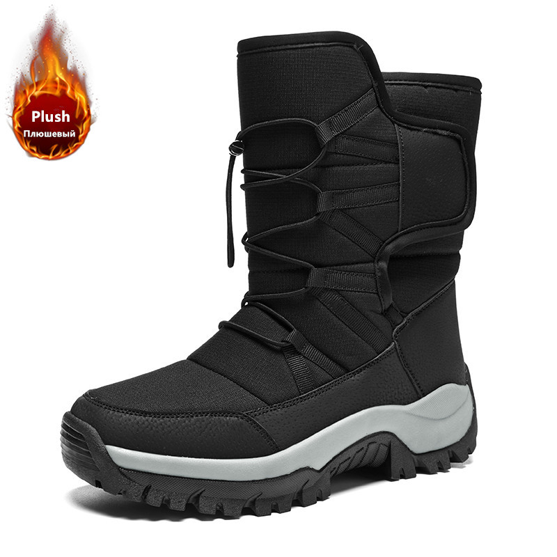 รองเท้าบูทหิมะบุขนหนานุ่มสำหรั - Hiking Boot Waterproof บทวิจารณ์และราคา