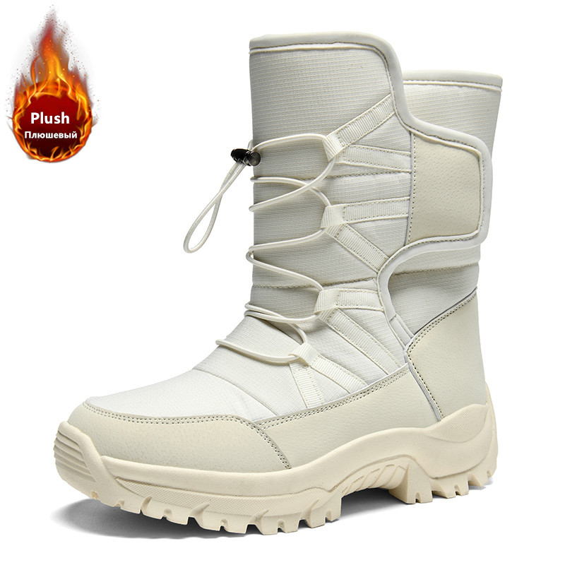 รองเท้าบูทหิมะบุขนหนานุ่มสำหรั - Hiking Boot Waterproof บทวิจารณ์และราคา
