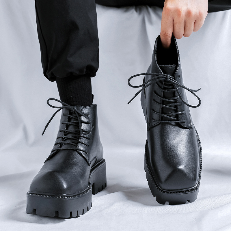 รองเท้าบูทหนังแท้ทรงคาวบอยหุ้ม - Men Shoes Brand บทวิจารณ์และราคา