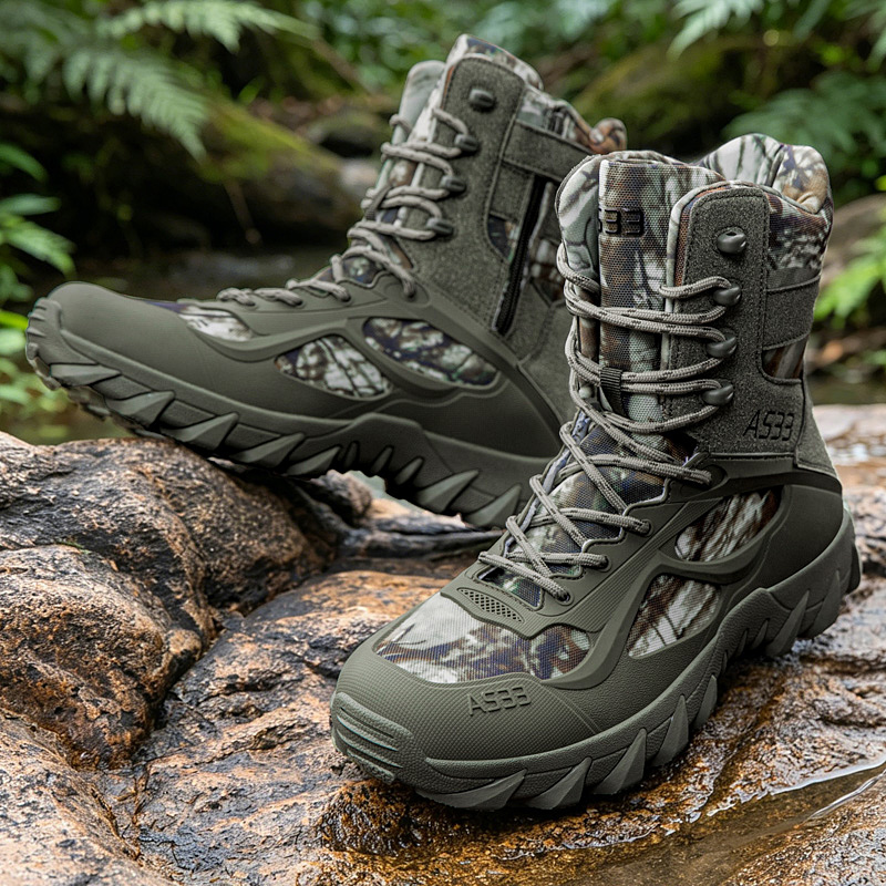รองเท้าบูทผู้ชายแบบยุทธวิธี สำ - Men'S Shoes Dq บทวิจารณ์และราคา