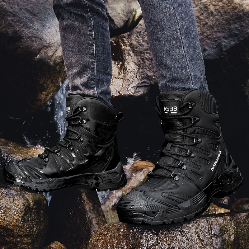 รองเท้าเดินป่าฝึกยุทธวิธีกลางแ - Men'S Shoes Dq บทวิจารณ์และราคา